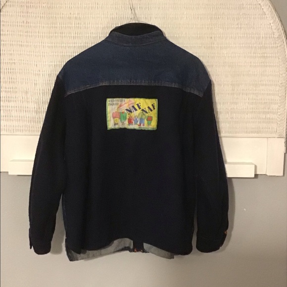 Naf Naf Vintage Denim and Wool Jacket - Picture 3 of 5